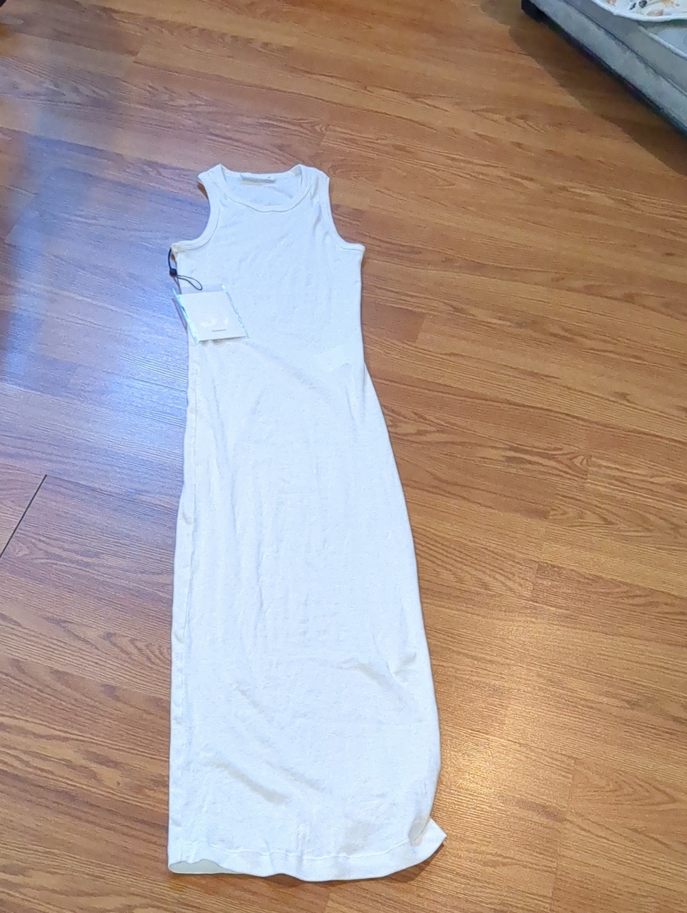 NWT WARDROBE NYC White Ribbed Knit Tank Maxi Dress New With Tags